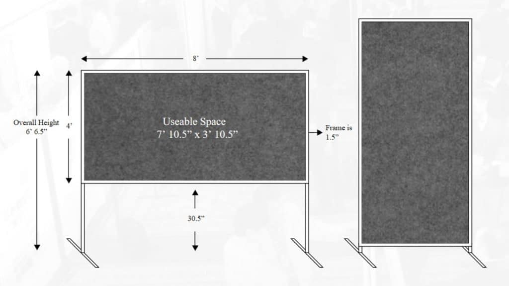 Poster board rental specifications