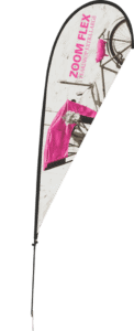 Zoom extra large flag teardrop